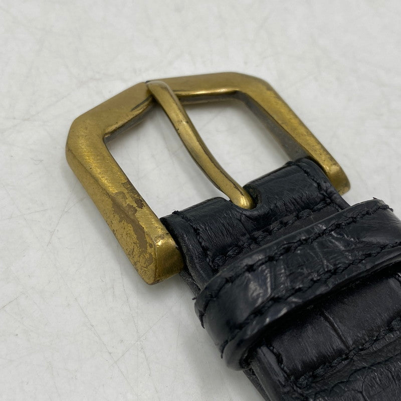 【中古品】【メンズ/レディース】 AJMONE アイモネ LEATHER BELT レザーベルト 205-261023-ms-02-izu サイズ：90 カラー：ブラック 万代Net店