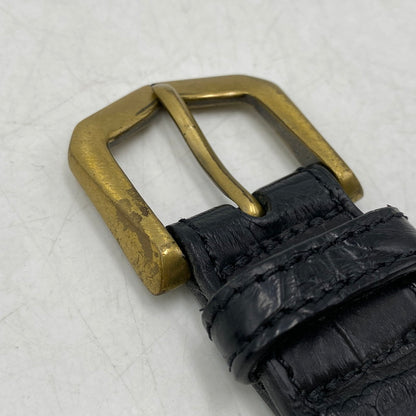 【中古品】【メンズ/レディース】 AJMONE アイモネ LEATHER BELT レザーベルト 205-261023-ms-02-izu サイズ：90 カラー：ブラック 万代Net店