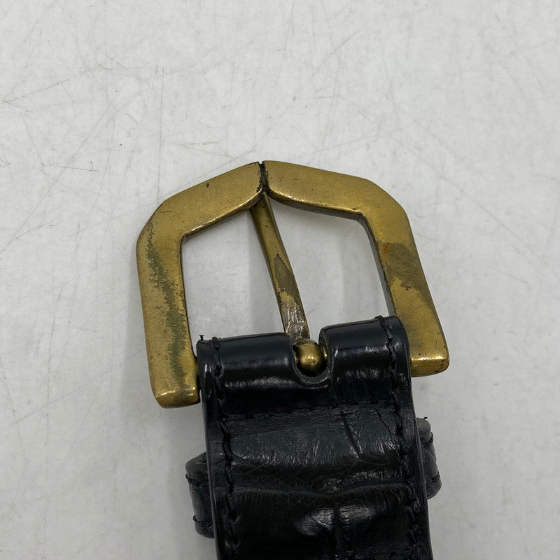 【中古品】【メンズ/レディース】 AJMONE アイモネ LEATHER BELT レザーベルト 205-261023-ms-02-izu サイズ：90 カラー：ブラック 万代Net店