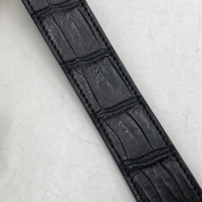 【中古品】【メンズ/レディース】 AJMONE アイモネ LEATHER BELT レザーベルト 205-261023-ms-02-izu サイズ：90 カラー：ブラック 万代Net店