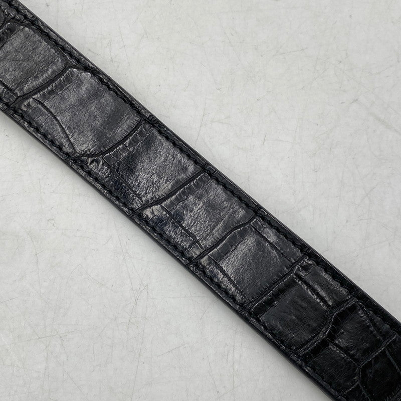【中古品】【メンズ/レディース】 AJMONE アイモネ LEATHER BELT レザーベルト 205-261023-ms-02-izu サイズ：90 カラー：ブラック 万代Net店