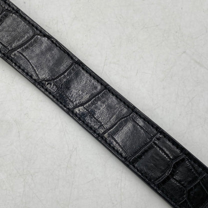 【中古品】【メンズ/レディース】 AJMONE アイモネ LEATHER BELT レザーベルト 205-261023-ms-02-izu サイズ：90 カラー：ブラック 万代Net店