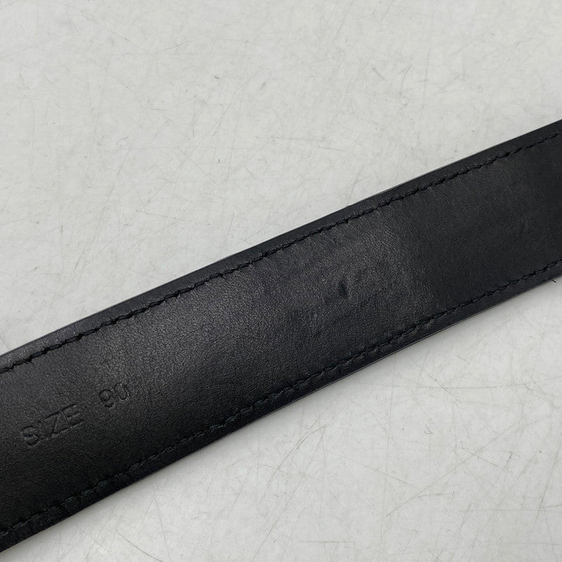 【中古品】【メンズ/レディース】 AJMONE アイモネ LEATHER BELT レザーベルト 205-261023-ms-02-izu サイズ：90 カラー：ブラック 万代Net店