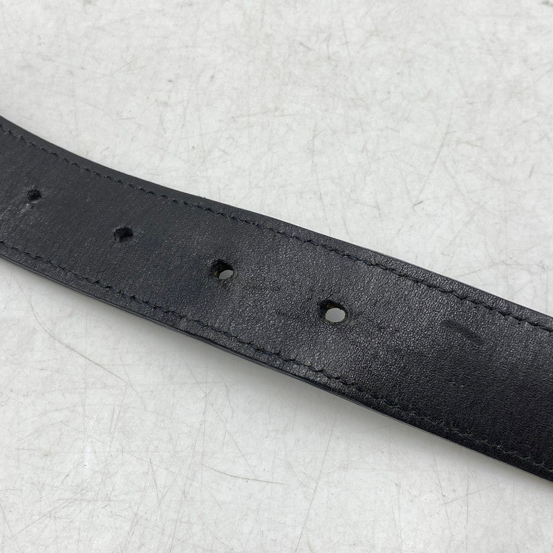 【中古品】【メンズ/レディース】 AJMONE アイモネ LEATHER BELT レザーベルト 205-261023-ms-02-izu サイズ：90 カラー：ブラック 万代Net店