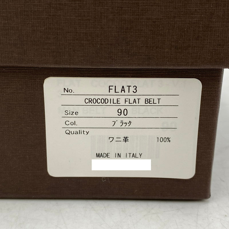 【中古品】【メンズ/レディース】 AJMONE アイモネ LEATHER BELT レザーベルト 205-261023-ms-02-izu サイズ：90 カラー：ブラック 万代Net店