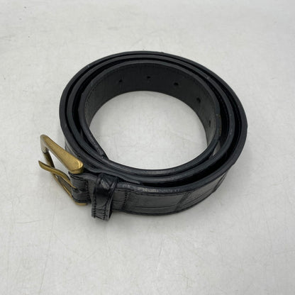 【中古品】【メンズ/レディース】 AJMONE アイモネ LEATHER BELT レザーベルト 205-261023-ms-02-izu サイズ：90 カラー：ブラック 万代Net店