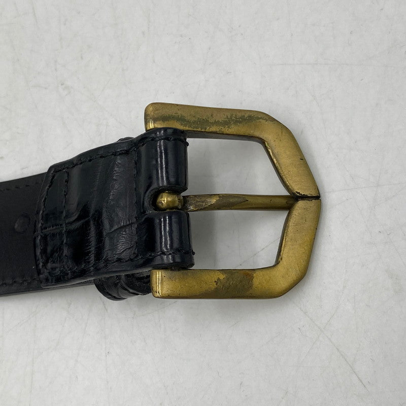 【中古品】【メンズ/レディース】 AJMONE アイモネ LEATHER BELT レザーベルト 205-261023-ms-02-izu サイズ：90 カラー：ブラック 万代Net店