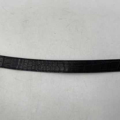 【中古品】【メンズ/レディース】 AJMONE アイモネ LEATHER BELT レザーベルト 205-261023-ms-02-izu サイズ：90 カラー：ブラック 万代Net店