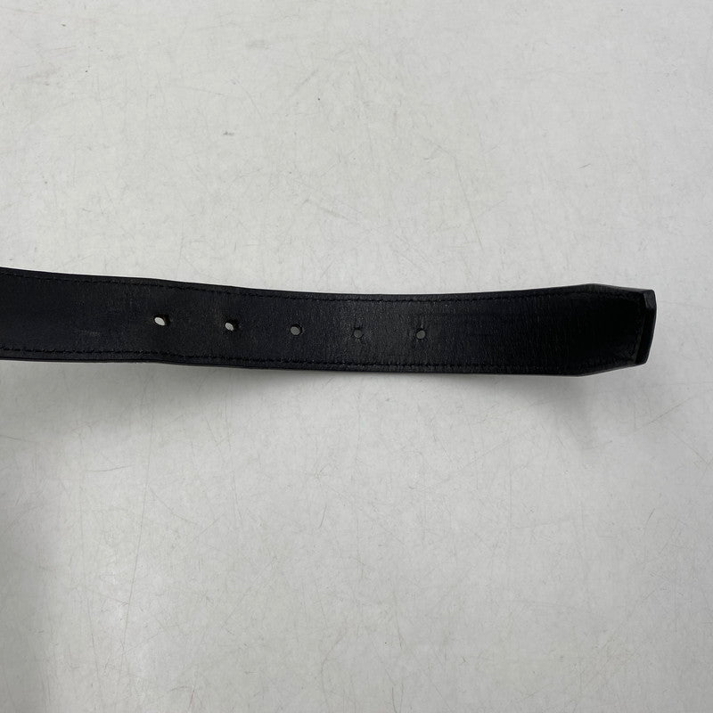【中古品】【メンズ/レディース】 AJMONE アイモネ LEATHER BELT レザーベルト 205-261023-ms-02-izu サイズ：90 カラー：ブラック 万代Net店