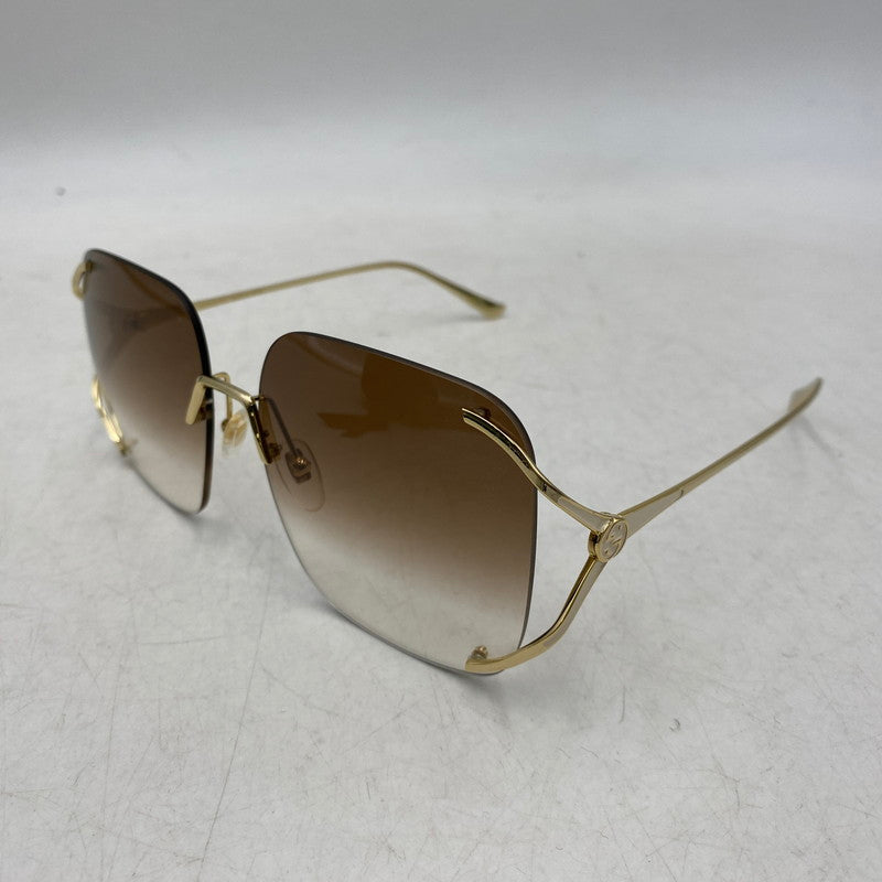 【中古品】【メンズ/レディース】 GUCCI グッチ GG0646S SQUARE SUNGLASSES スクエア サングラス 183-261025-cs-13-izu サイズ：60口17-135 カラー：ゴールド×ブラウン 万代Net店