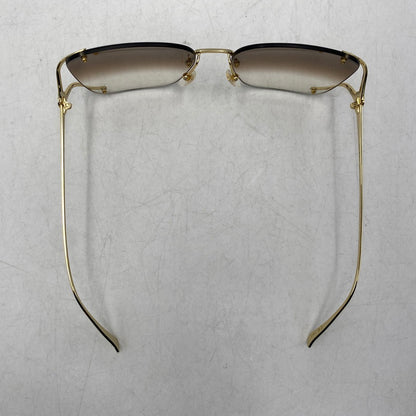 【中古品】【メンズ/レディース】 GUCCI グッチ GG0646S SQUARE SUNGLASSES スクエア サングラス 183-261025-cs-13-izu サイズ：60口17-135 カラー：ゴールド×ブラウン 万代Net店