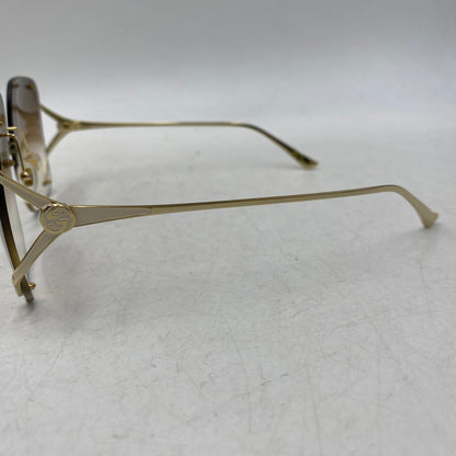 【中古品】【メンズ/レディース】 GUCCI グッチ GG0646S SQUARE SUNGLASSES スクエア サングラス 183-261025-cs-13-izu サイズ：60口17-135 カラー：ゴールド×ブラウン 万代Net店