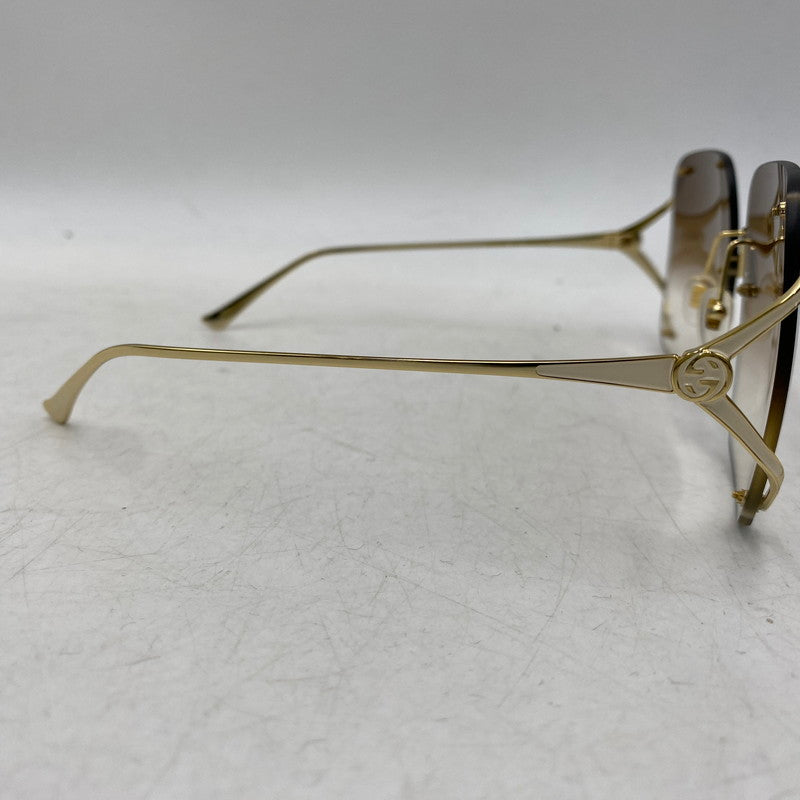 【中古品】【メンズ/レディース】 GUCCI グッチ GG0646S SQUARE SUNGLASSES スクエア サングラス 183-261025-cs-13-izu サイズ：60口17-135 カラー：ゴールド×ブラウン 万代Net店