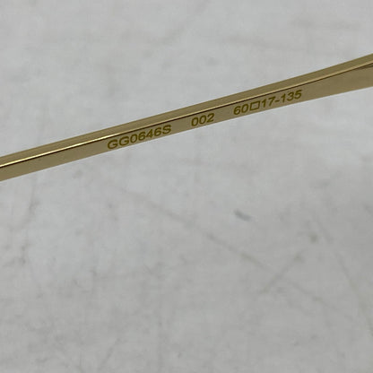 【中古品】【メンズ/レディース】 GUCCI グッチ GG0646S SQUARE SUNGLASSES スクエア サングラス 183-261025-cs-13-izu サイズ：60口17-135 カラー：ゴールド×ブラウン 万代Net店