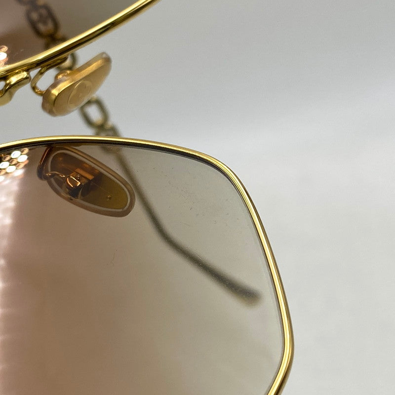 【中古品】【メンズ/レディース】 LOUIS VUITTON ルイ・ヴィトン Z1650E MY LV CHAIN ROUND SUNGLASSES チェーン ラウンド サングラス 179-261025-cs-14-izu サイズ：60口17-140 カラー：ゴールド×ブラウン 万代Net店