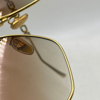 【中古品】【メンズ/レディース】 LOUIS VUITTON ルイ・ヴィトン Z1650E MY LV CHAIN ROUND SUNGLASSES チェーン ラウンド サングラス 179-261025-cs-14-izu サイズ：60口17-140 カラー：ゴールド×ブラウン 万代Net店