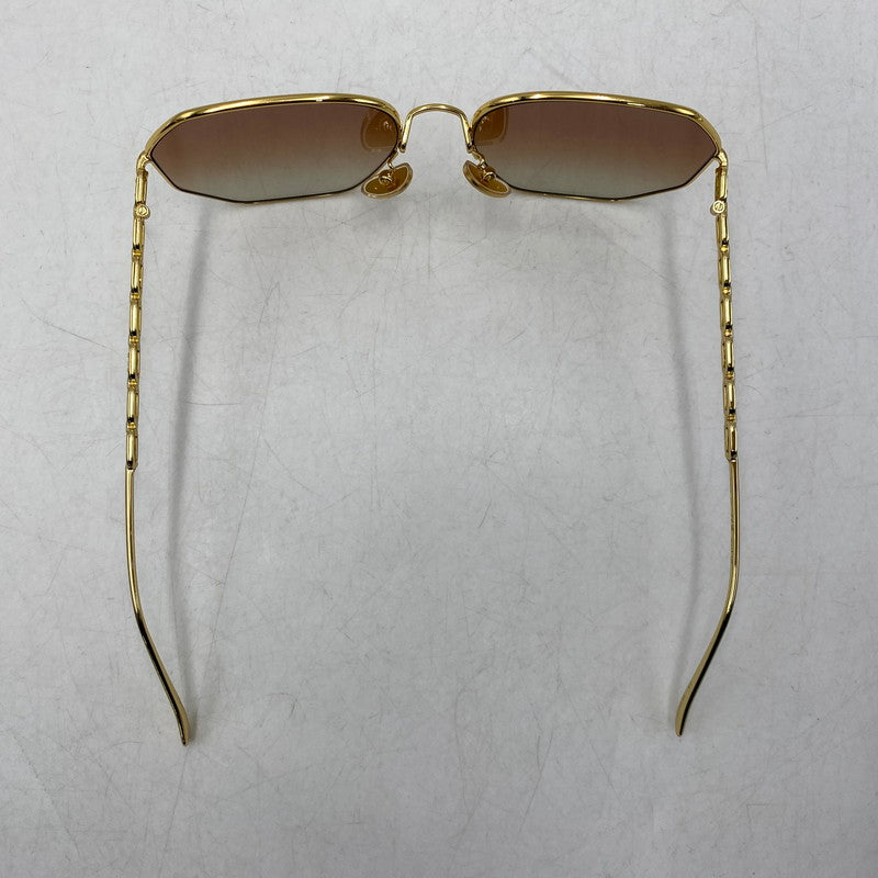 【中古品】【メンズ/レディース】 LOUIS VUITTON ルイ・ヴィトン Z1650E MY LV CHAIN ROUND SUNGLASSES チェーン ラウンド サングラス 179-261025-cs-14-izu サイズ：60口17-140 カラー：ゴールド×ブラウン 万代Net店