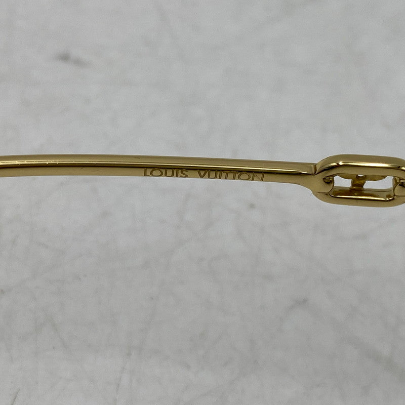 【中古品】【メンズ/レディース】 LOUIS VUITTON ルイ・ヴィトン Z1650E MY LV CHAIN ROUND SUNGLASSES チェーン ラウンド サングラス 179-261025-cs-14-izu サイズ：60口17-140 カラー：ゴールド×ブラウン 万代Net店