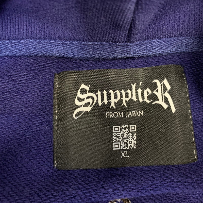 【中古品】【メンズ】 SUPPLIER サプライヤー STUDS CROSS HOODIE スタッズ クロス フーディー トップス 長袖 142-261029-ya-11-izu サイズ：XL カラー：ネイビー系 万代Net店