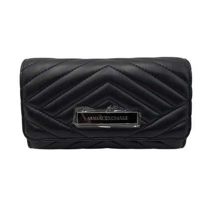 【中古美品】【レディース】 ARMANI EXCHANGE アルマーニエクスチェンジ QUILTING CHAIN WALLET キルティング チェーン ウォレット 財布 200-261030-cs-03-izu カラー：ブラック 万代Net店