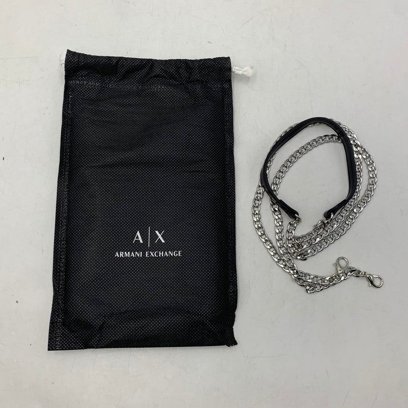 【中古美品】【レディース】 ARMANI EXCHANGE アルマーニエクスチェンジ QUILTING CHAIN WALLET キルティング チェーン ウォレット 財布 200-261030-cs-03-izu カラー：ブラック 万代Net店