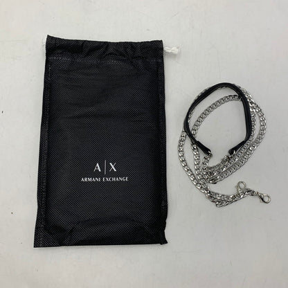 【中古美品】【レディース】 ARMANI EXCHANGE アルマーニエクスチェンジ QUILTING CHAIN WALLET キルティング チェーン ウォレット 財布 200-261030-cs-03-izu カラー：ブラック 万代Net店