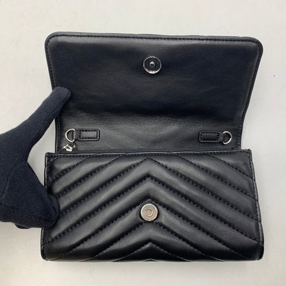 【中古美品】【レディース】 ARMANI EXCHANGE アルマーニエクスチェンジ QUILTING CHAIN WALLET キルティング チェーン ウォレット 財布 200-261030-cs-03-izu カラー：ブラック 万代Net店