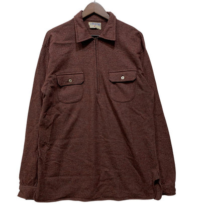 【中古品】【メンズ】 THE SPINNAKER SHIRT HALF ZIP SHIRT ハーフジップ シャツ トップス 146-261030-kh-17-izu サイズ：L カラー：ワインレッド系 万代Net店