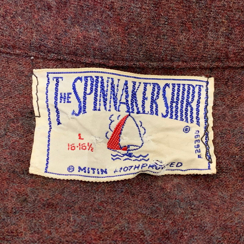 【中古品】【メンズ】 THE SPINNAKER SHIRT HALF ZIP SHIRT ハーフジップ シャツ トップス 146-261030-kh-17-izu サイズ：L カラー：ワインレッド系 万代Net店