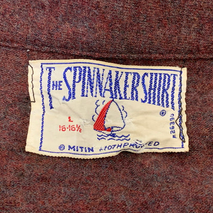【中古品】【メンズ】 THE SPINNAKER SHIRT HALF ZIP SHIRT ハーフジップ シャツ トップス 146-261030-kh-17-izu サイズ：L カラー：ワインレッド系 万代Net店