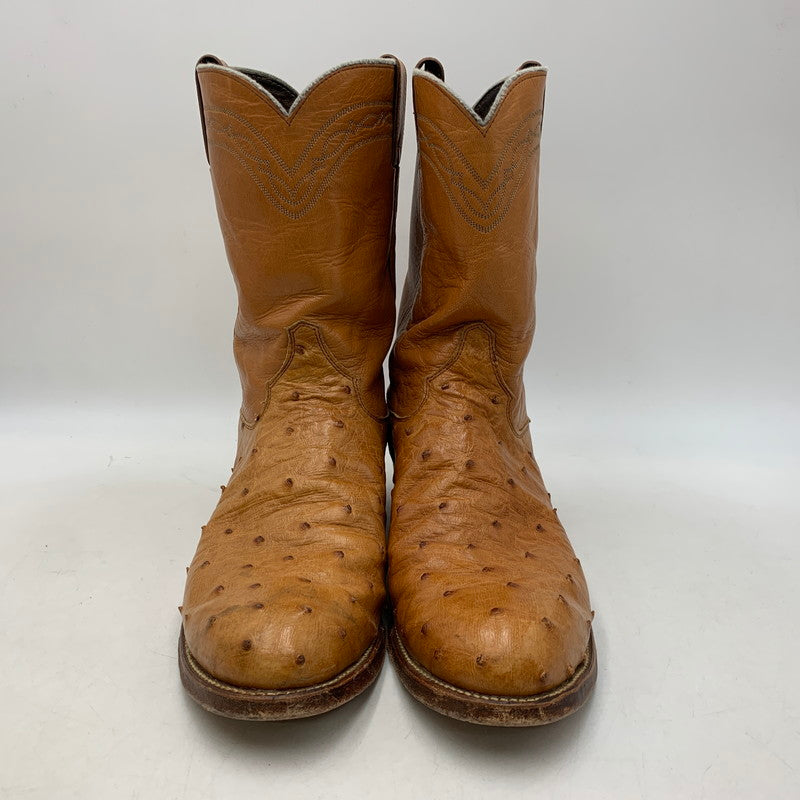 【中古品】【メンズ】 JUSTIN ジャスティン 3186 WESTERN BOOTS ウエスタン ブーツ シューズ 靴 164-261024-ms-11-izu サイズ：9D カラー：ブラウン 万代Net店