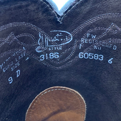 【中古品】【メンズ】 JUSTIN ジャスティン 3186 WESTERN BOOTS ウエスタン ブーツ シューズ 靴 164-261024-ms-11-izu サイズ：9D カラー：ブラウン 万代Net店