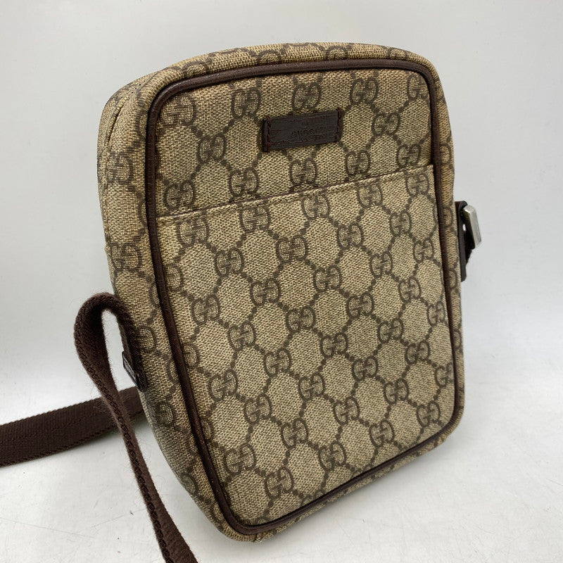 【中古品】【メンズ/レディース】 GUCCI グッチ 122754 GG スプリーム ショルダーバッグ カバン 鞄 180-261025-cs-09-izu カラー：ブラウン 万代Net店
