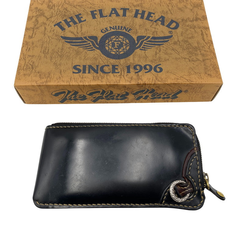 【中古品】【メンズ/レディース】 THE FLAT HEAD ザフラットヘッド LEATHER WALLET レザー ウォレット 長財布 200-261025-cs-19-izu カラー：ブラック 万代Net店