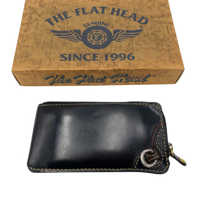 【中古品】【メンズ/レディース】 THE FLAT HEAD ザフラットヘッド LEATHER WALLET レザー ウォレット 長財布 200-261025-cs-19-izu カラー：ブラック 万代Net店