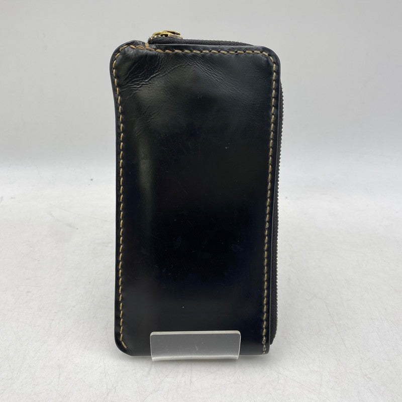 【中古品】【メンズ/レディース】 THE FLAT HEAD ザフラットヘッド LEATHER WALLET レザー ウォレット 長財布 200-261025-cs-19-izu カラー：ブラック 万代Net店