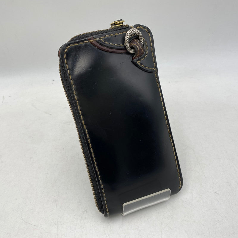 【中古品】【メンズ/レディース】 THE FLAT HEAD ザフラットヘッド LEATHER WALLET レザー ウォレット 長財布 200-261025-cs-19-izu カラー：ブラック 万代Net店