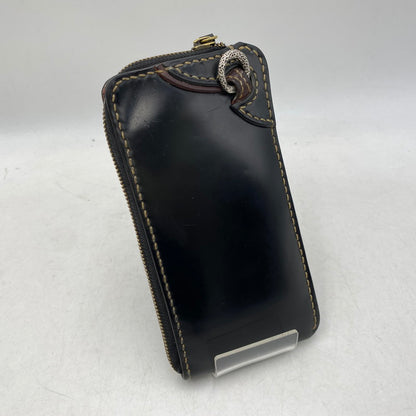 【中古品】【メンズ/レディース】 THE FLAT HEAD ザフラットヘッド LEATHER WALLET レザー ウォレット 長財布 200-261025-cs-19-izu カラー：ブラック 万代Net店
