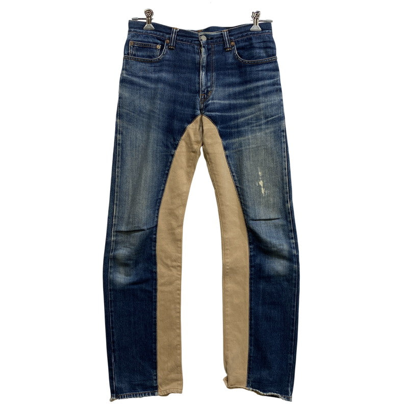 【現状渡し品】【メンズ】 KOJIMA GENES 児島ジーンズ MONKEY COMBO DENIM PANTS モンキー コンボ デニム パンツ ボトムス 156-261030-kh-03-izu カラー：インディゴ×ブラウン系 万代Net店