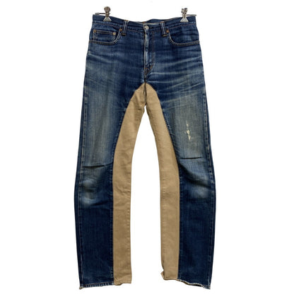 【現状渡し品】【メンズ】 KOJIMA GENES 児島ジーンズ MONKEY COMBO DENIM PANTS モンキー コンボ デニム パンツ ボトムス 156-261030-kh-03-izu カラー：インディゴ×ブラウン系 万代Net店
