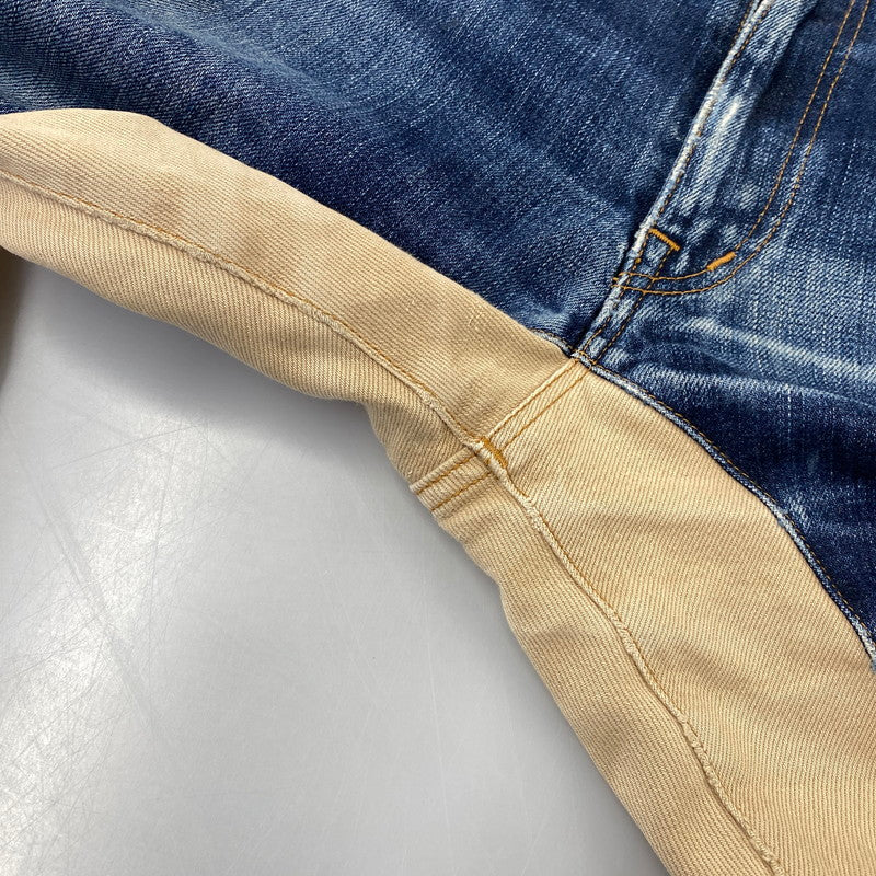 【現状渡し品】【メンズ】 KOJIMA GENES 児島ジーンズ MONKEY COMBO DENIM PANTS モンキー コンボ デニム パンツ ボトムス 156-261030-kh-03-izu カラー：インディゴ×ブラウン系 万代Net店