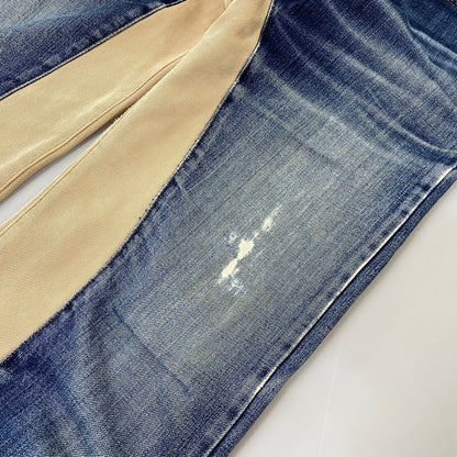 【現状渡し品】【メンズ】 KOJIMA GENES 児島ジーンズ MONKEY COMBO DENIM PANTS モンキー コンボ デニム パンツ ボトムス 156-261030-kh-03-izu カラー：インディゴ×ブラウン系 万代Net店