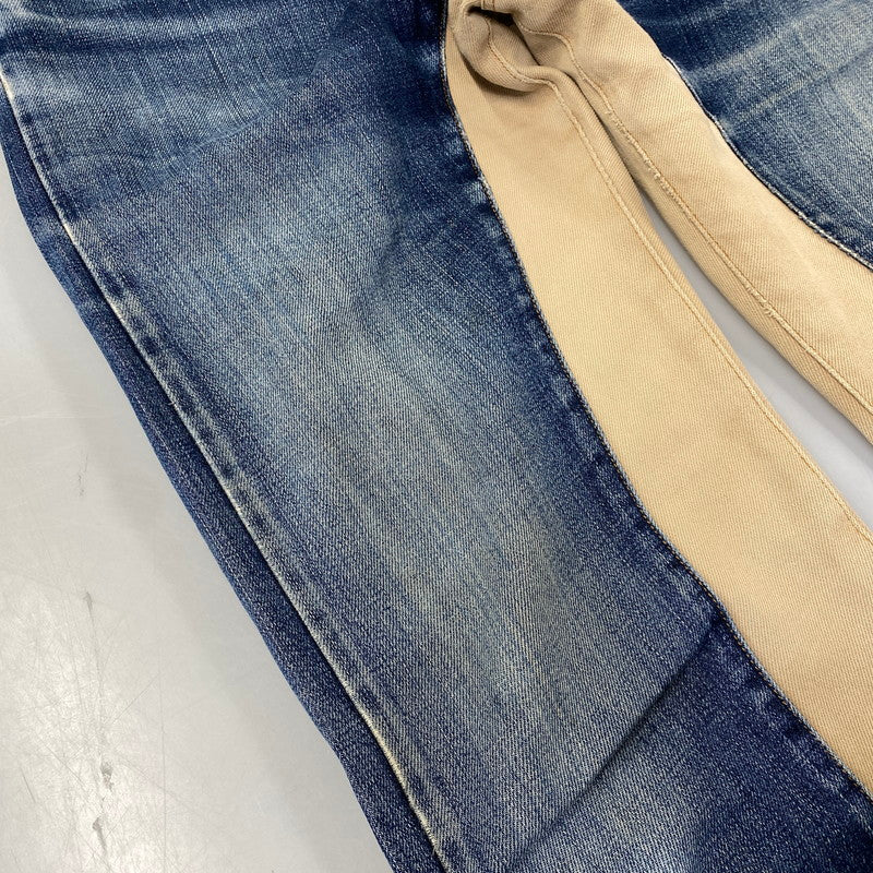 【現状渡し品】【メンズ】 KOJIMA GENES 児島ジーンズ MONKEY COMBO DENIM PANTS モンキー コンボ デニム パンツ ボトムス 156-261030-kh-03-izu カラー：インディゴ×ブラウン系 万代Net店