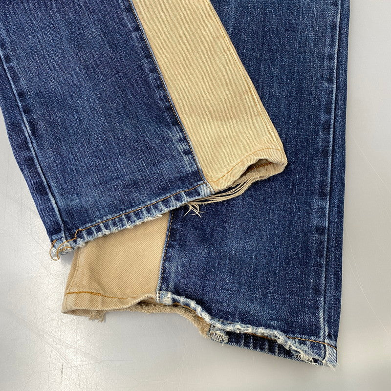 【現状渡し品】【メンズ】 KOJIMA GENES 児島ジーンズ MONKEY COMBO DENIM PANTS モンキー コンボ デニム パンツ ボトムス 156-261030-kh-03-izu カラー：インディゴ×ブラウン系 万代Net店