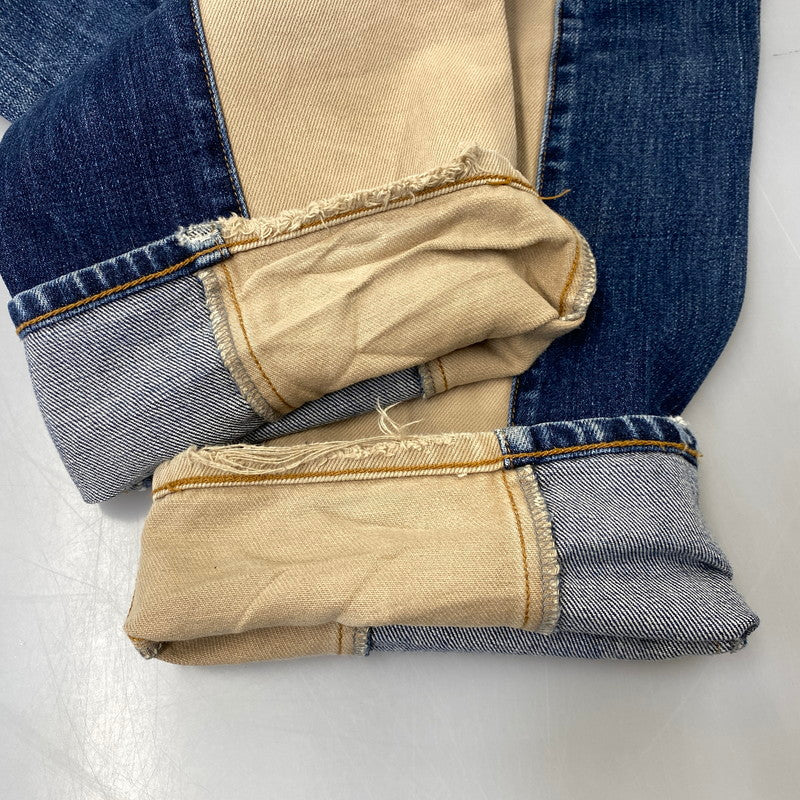 【現状渡し品】【メンズ】 KOJIMA GENES 児島ジーンズ MONKEY COMBO DENIM PANTS モンキー コンボ デニム パンツ ボトムス 156-261030-kh-03-izu カラー：インディゴ×ブラウン系 万代Net店