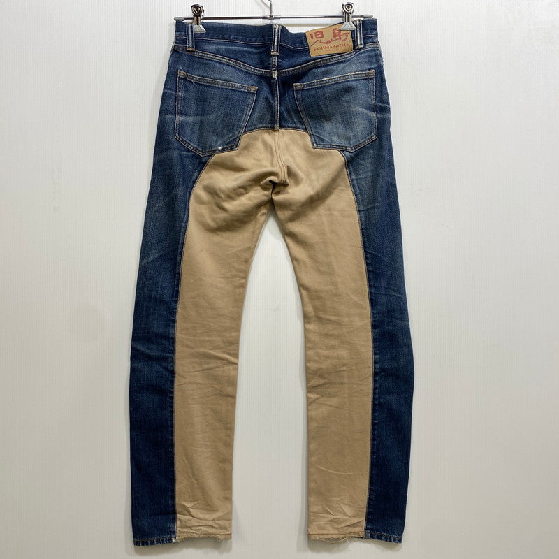 【現状渡し品】【メンズ】 KOJIMA GENES 児島ジーンズ MONKEY COMBO DENIM PANTS モンキー コンボ デニム パンツ ボトムス 156-261030-kh-03-izu カラー：インディゴ×ブラウン系 万代Net店