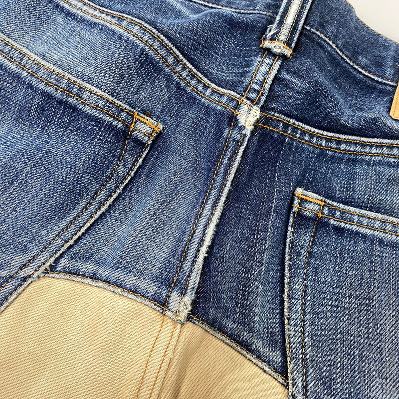 【現状渡し品】【メンズ】 KOJIMA GENES 児島ジーンズ MONKEY COMBO DENIM PANTS モンキー コンボ デニム パンツ ボトムス 156-261030-kh-03-izu カラー：インディゴ×ブラウン系 万代Net店