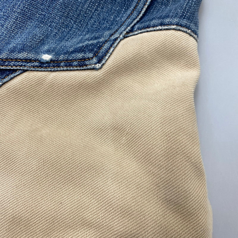 【現状渡し品】【メンズ】 KOJIMA GENES 児島ジーンズ MONKEY COMBO DENIM PANTS モンキー コンボ デニム パンツ ボトムス 156-261030-kh-03-izu カラー：インディゴ×ブラウン系 万代Net店