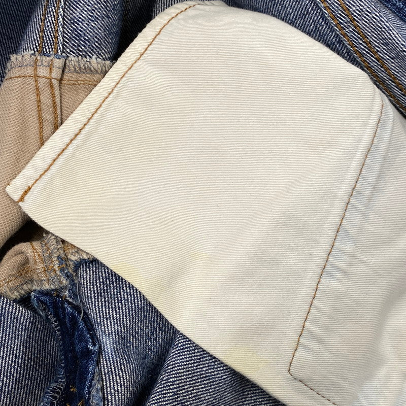 【現状渡し品】【メンズ】 KOJIMA GENES 児島ジーンズ MONKEY COMBO DENIM PANTS モンキー コンボ デニム パンツ ボトムス 156-261030-kh-03-izu カラー：インディゴ×ブラウン系 万代Net店