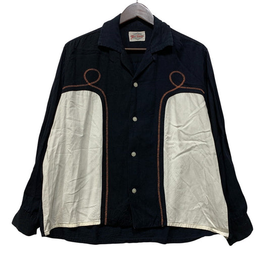 【中古品】【メンズ】 YES SURE! イエスシュア OPEN COLLAR HAND STITCH RAYON SHIRT 東京PEPPERMINT オープンカラー ハンドステッチ レーヨンシャツ 長袖 146-261025-as-05-izu カラー：マルチカラー 万代Net店